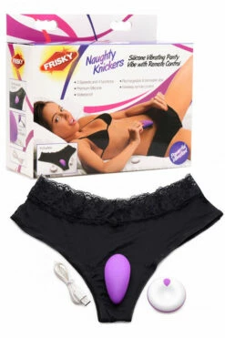 Frisky USB-Rechargeable Vibrating Lace-Trimmed Panty. -Women's Sex Toys Shop large 5 276