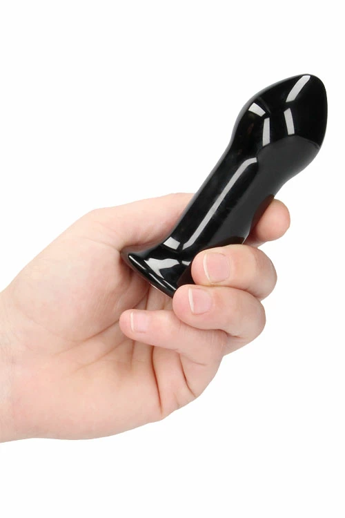 Shots Pluggy - 4.13" Handblown Glass Vibrating Anal Plug With Suction Cup & Remote Control 5 Shots Pluggy - 4.13" Handblown Glass Vibrating Anal Plug With Suction Cup & Remote Control - Image 5