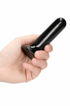 Shots Thumby - 4.3" Handblown Glass Vibrating Anal Plug with Suction Cup & Remote Control -Women's Sex Toys Shop large 5 319