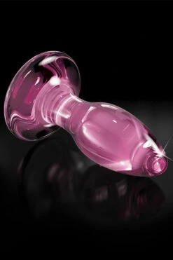 Pipedream 3.2" Glass Butt Plug with Suction Base -Women's Sex Toys Shop large 5 324