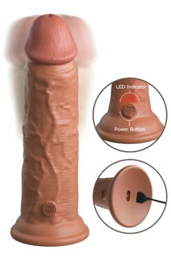 Pipedream King Cock Elite Dual Density Vibrating 8" Silicone Dildo -Women's Sex Toys Shop large 5 412