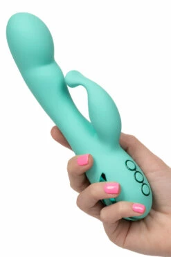 California Exotic 8.25" Double Rumble Silicone Rabbit with Flicking Teaser -Women's Sex Toys Shop large 6 158