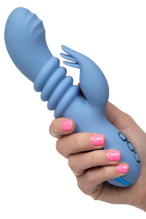 California Exotic 8" Thrusting Silicone G-Spot Rabbit with Flicking Teaser 6 California Exotic 8" Thrusting Silicone G-Spot Rabbit with Flicking Teaser - Image 6