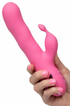 California Exotic 8.5" Silicone Rabbit with Flicking Teaser & Wave Function -Women's Sex Toys Shop large 6 160