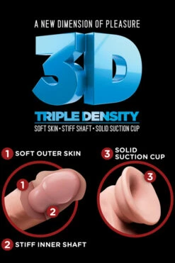 Pipedream King Cock Triple Density 6" Dildo 11 Pipedream King Cock Triple Density 6" Dildo -Women's Sex Toys Shop large 6 271